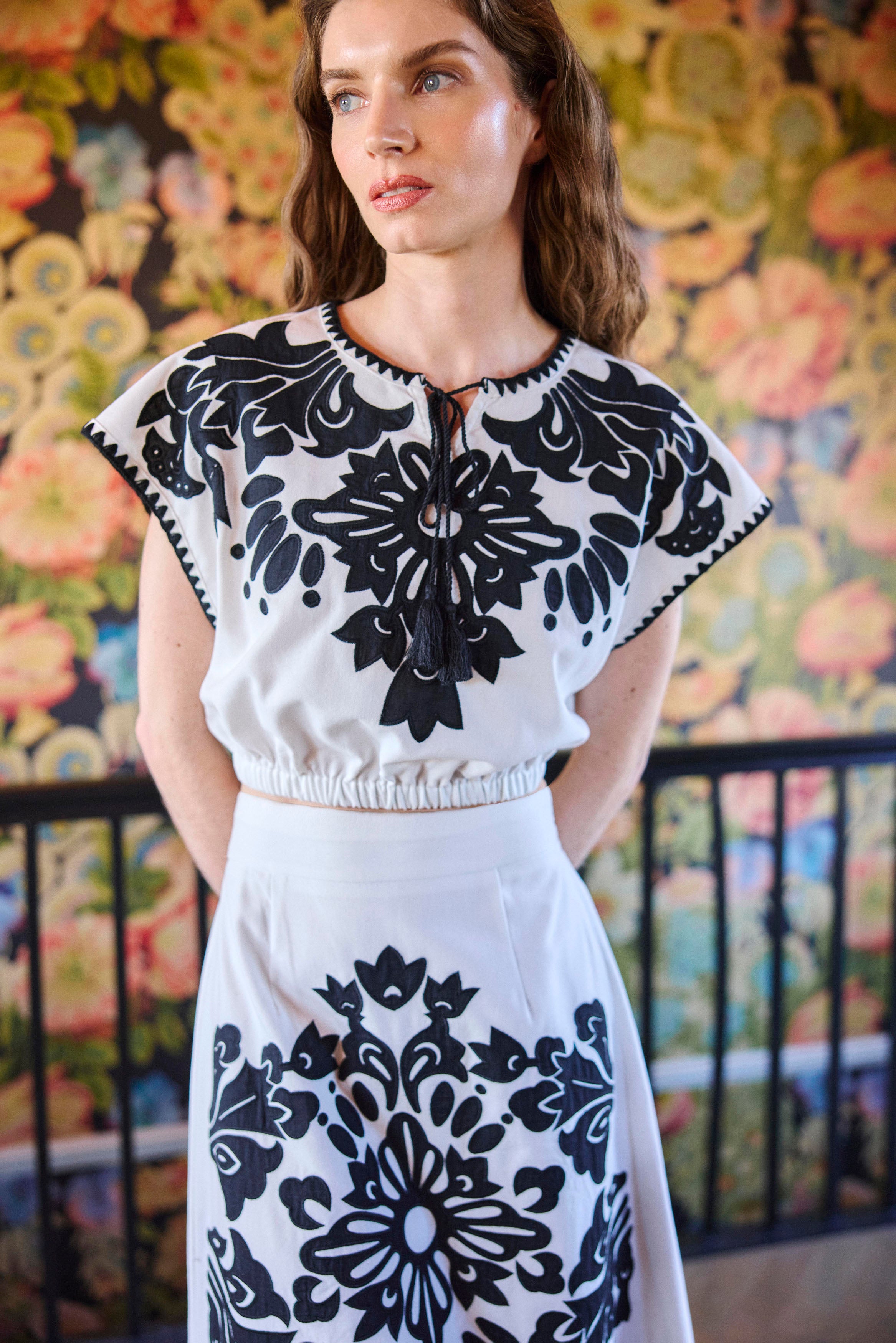 White Embroidered Top