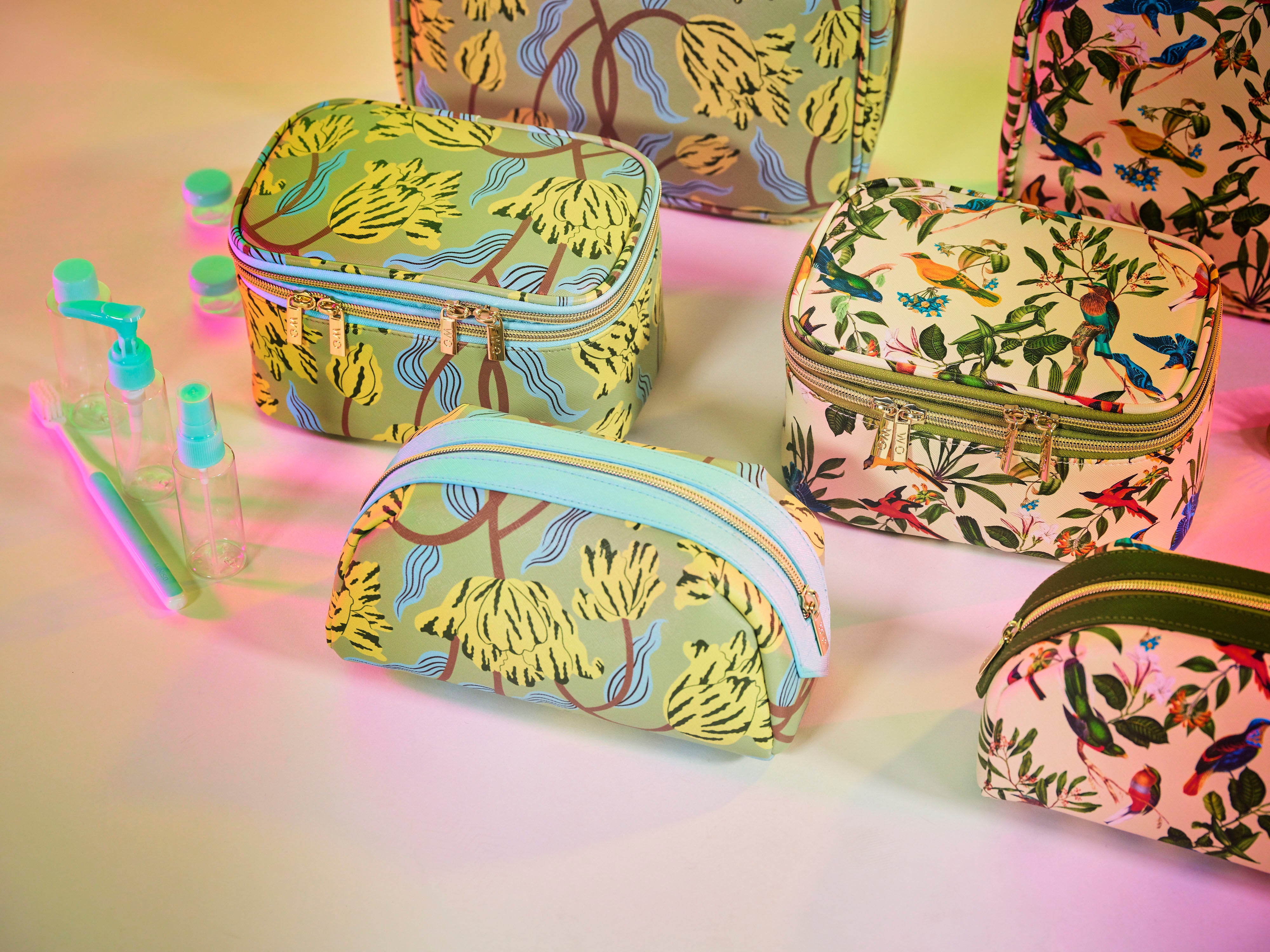Yellow Tulips Cosmetics Case