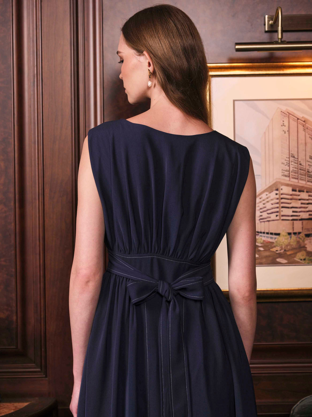 Fountain Navy Dress