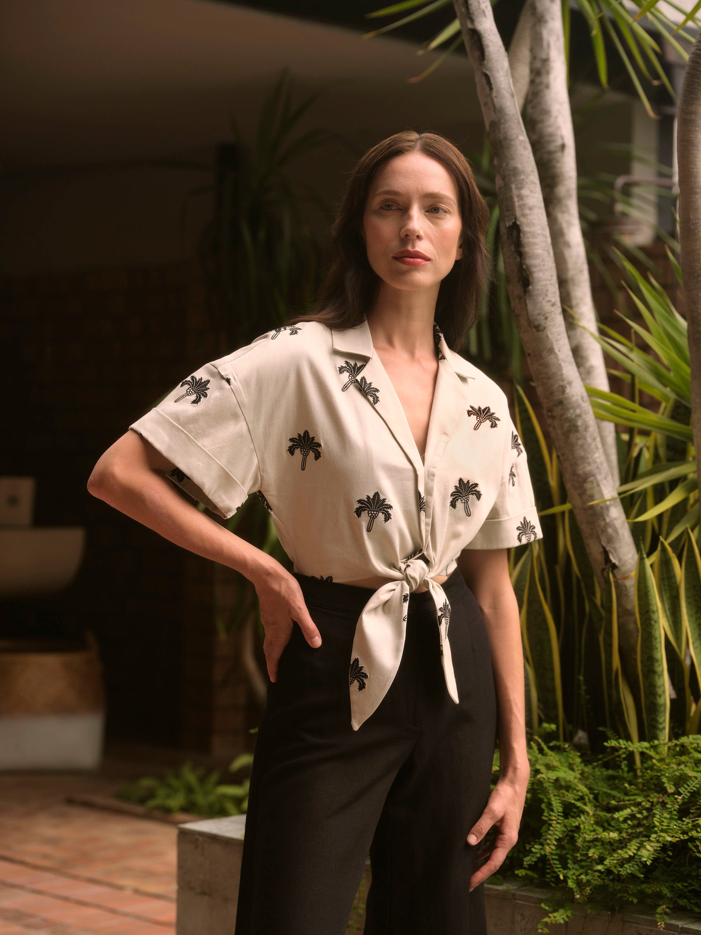 Beige Palm Shirt