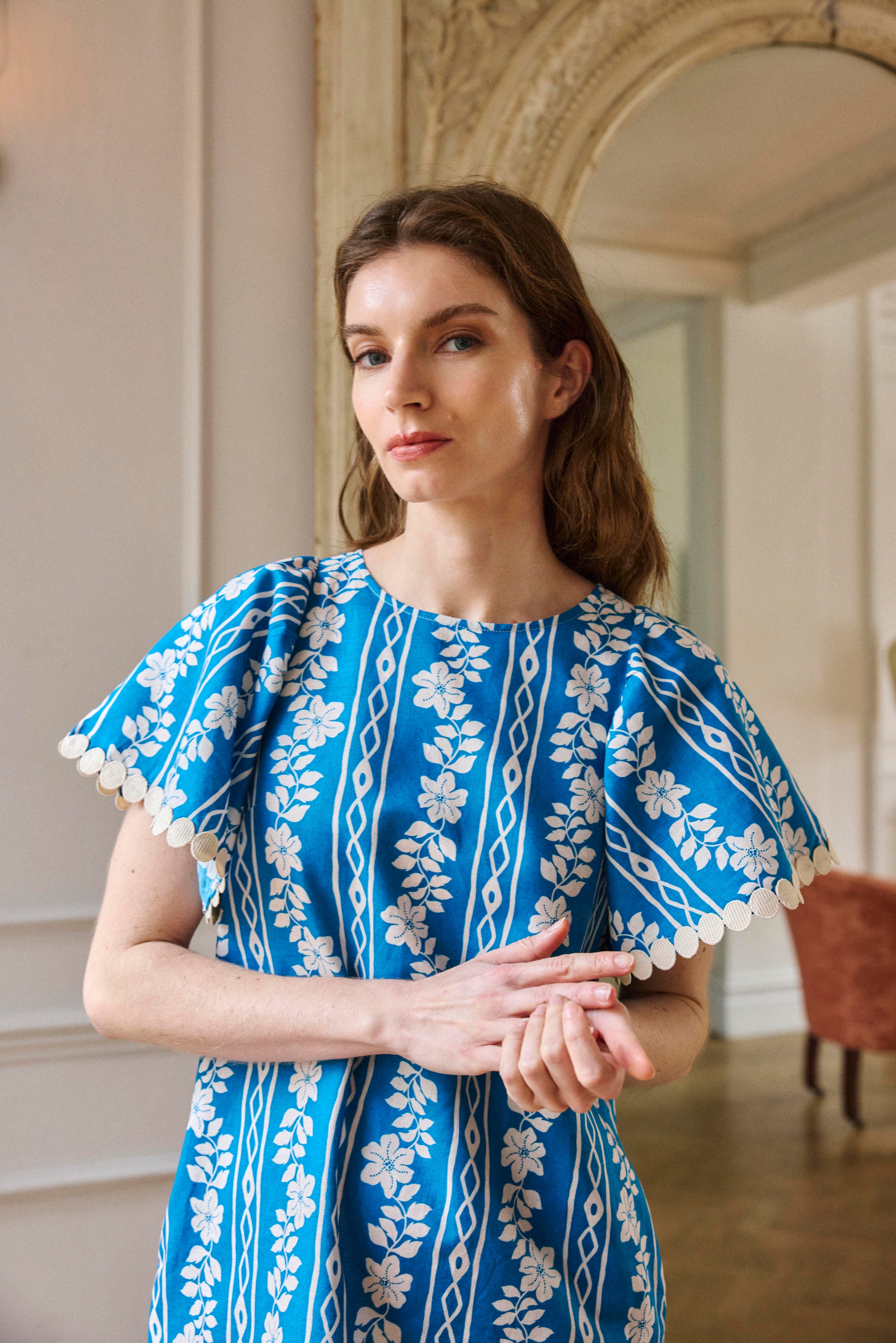Blue Trellis Dress