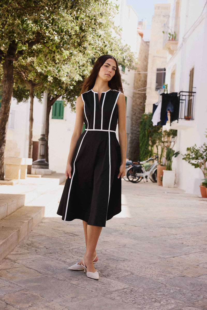 Tuscany Black White Dress