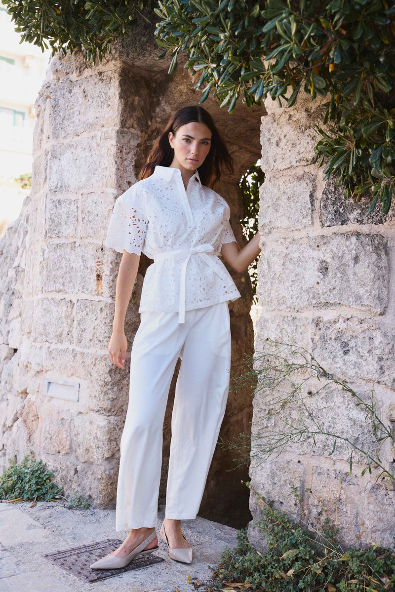 Porto Ercole Off White Pants