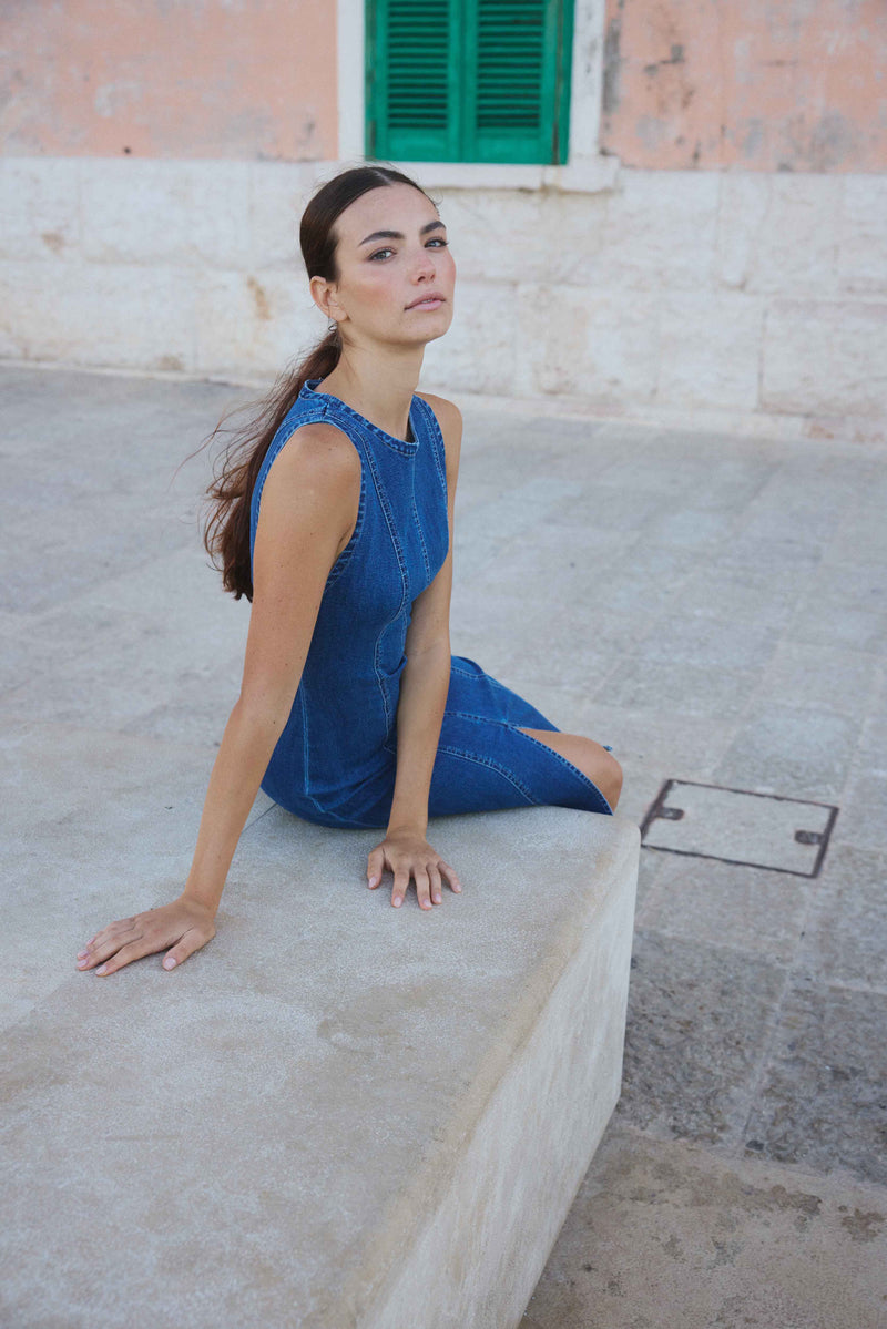 Rome Dark Denim Dress