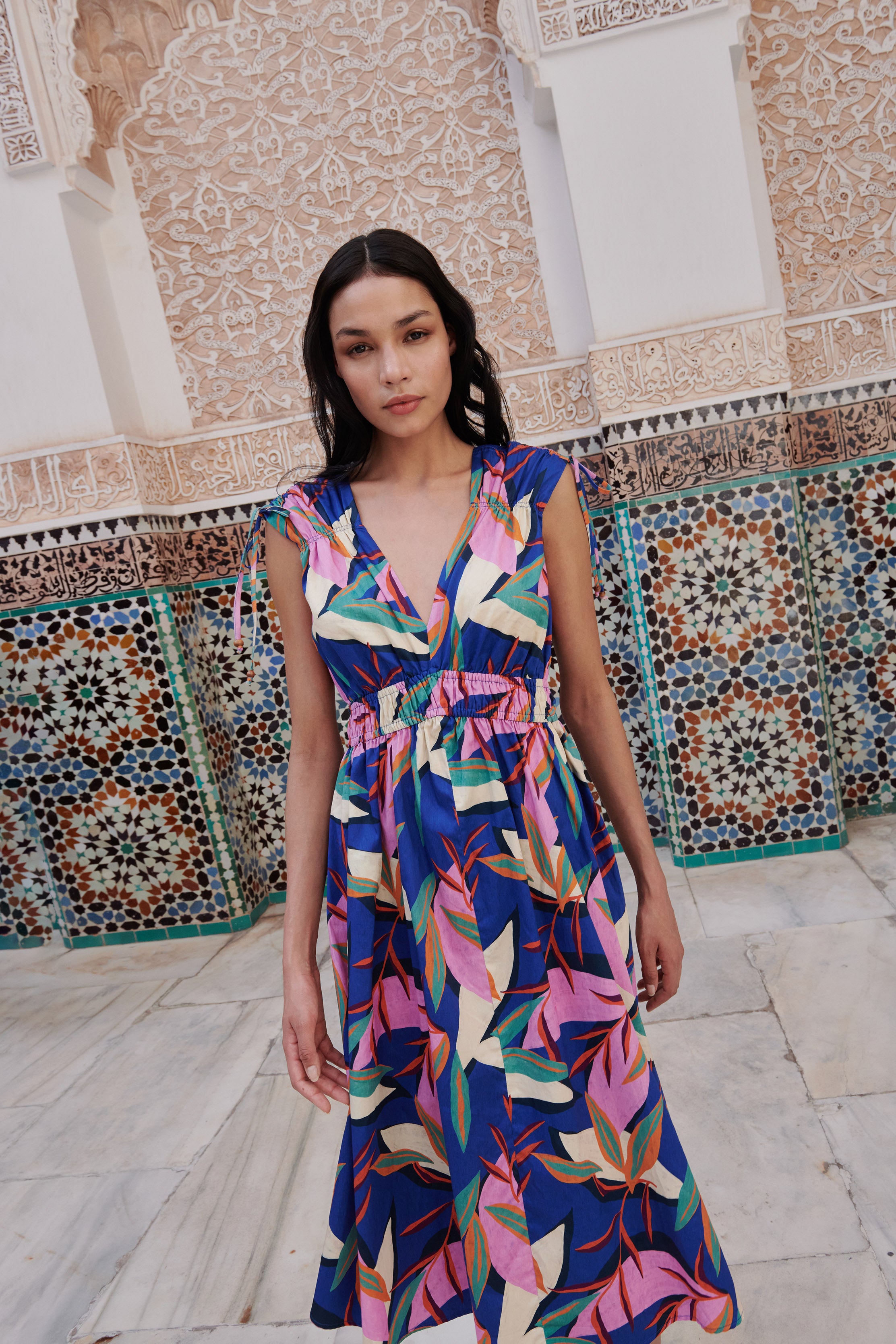 Blue Foliage Dress