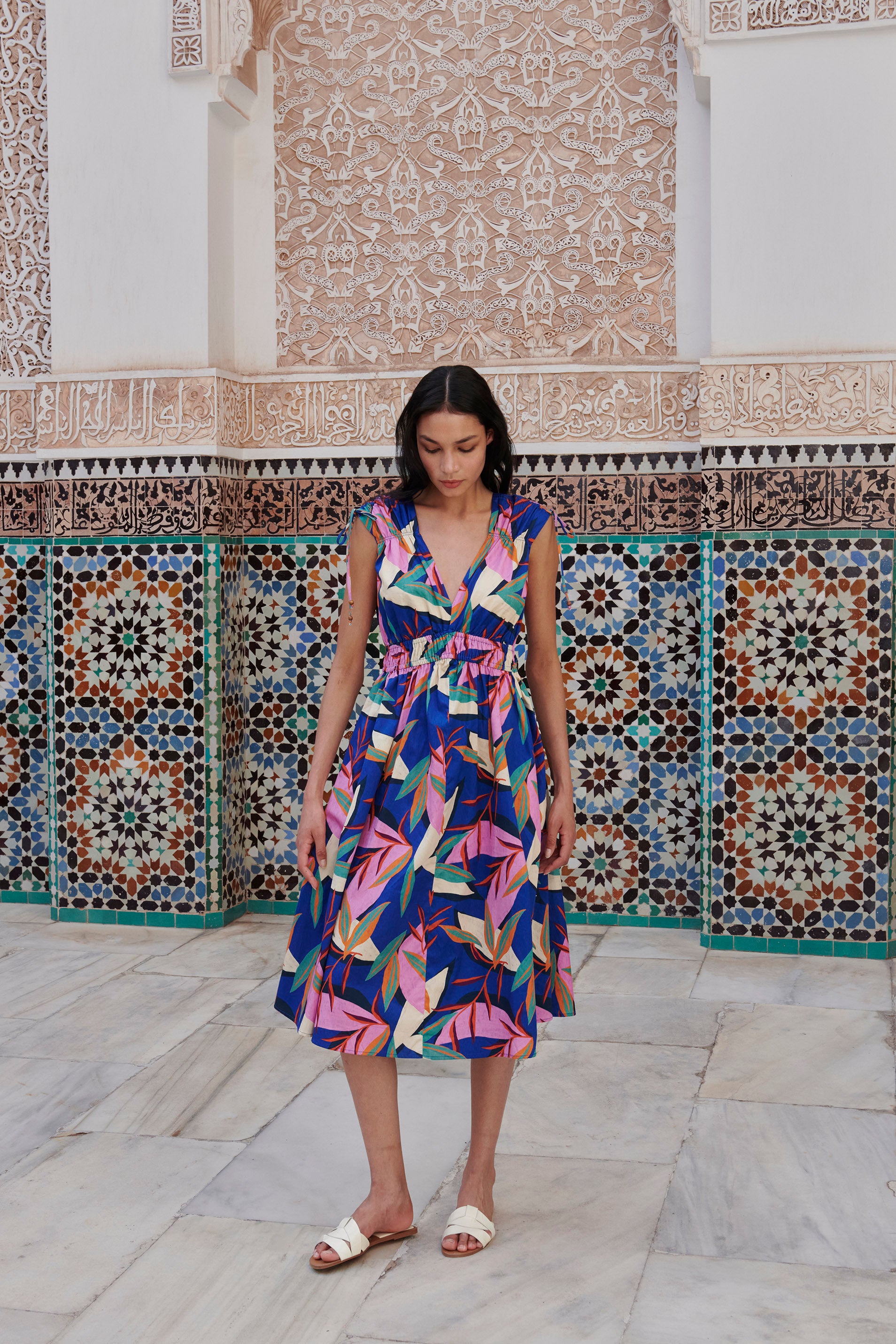 Blue Foliage Dress