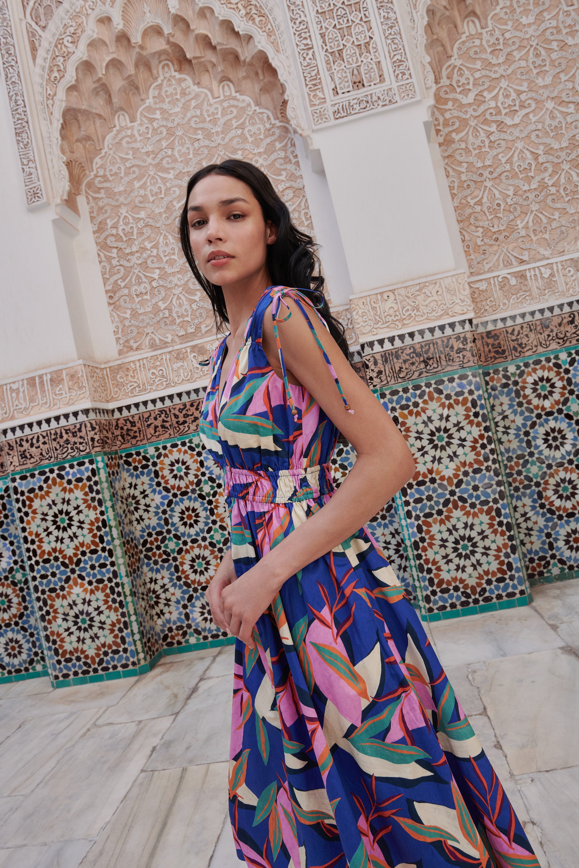 Blue Foliage Dress
