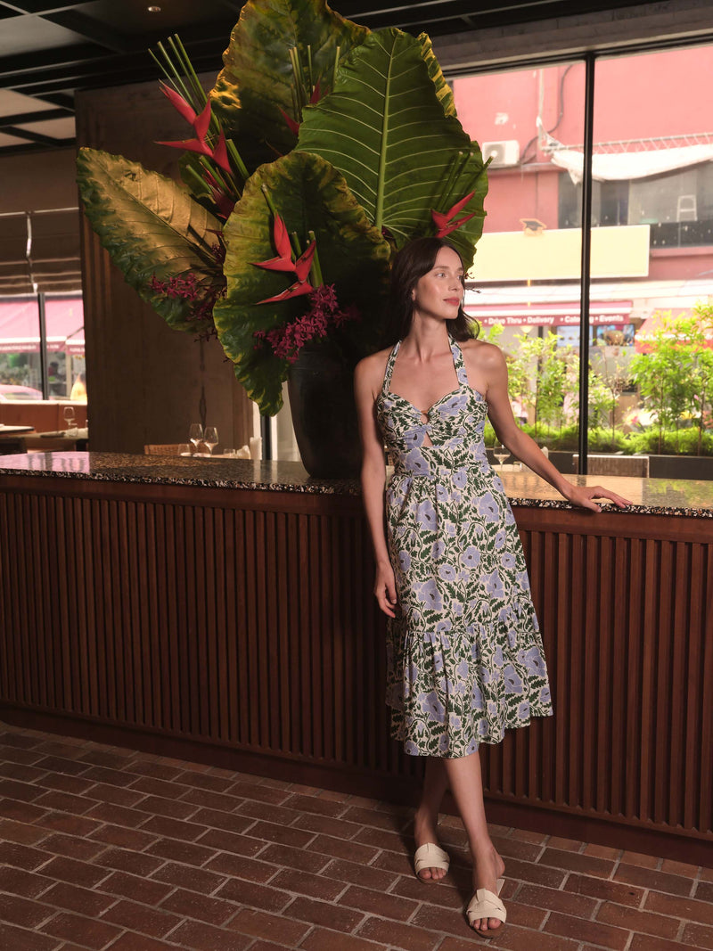 Blue Poppies Dress