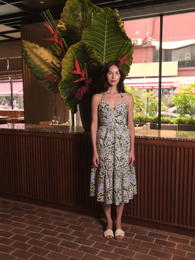 Blue Poppies Dress