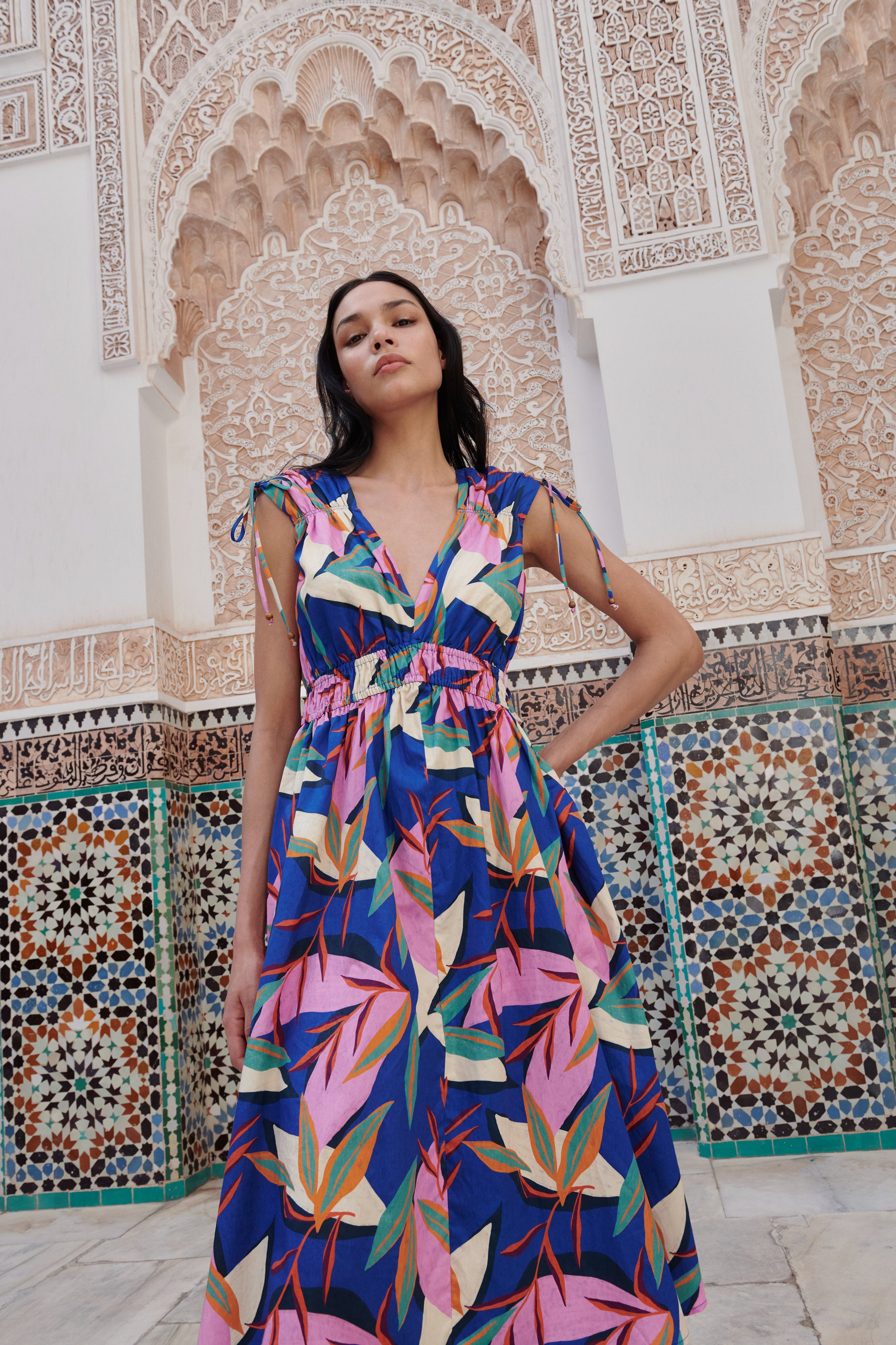 Blue Foliage Dress