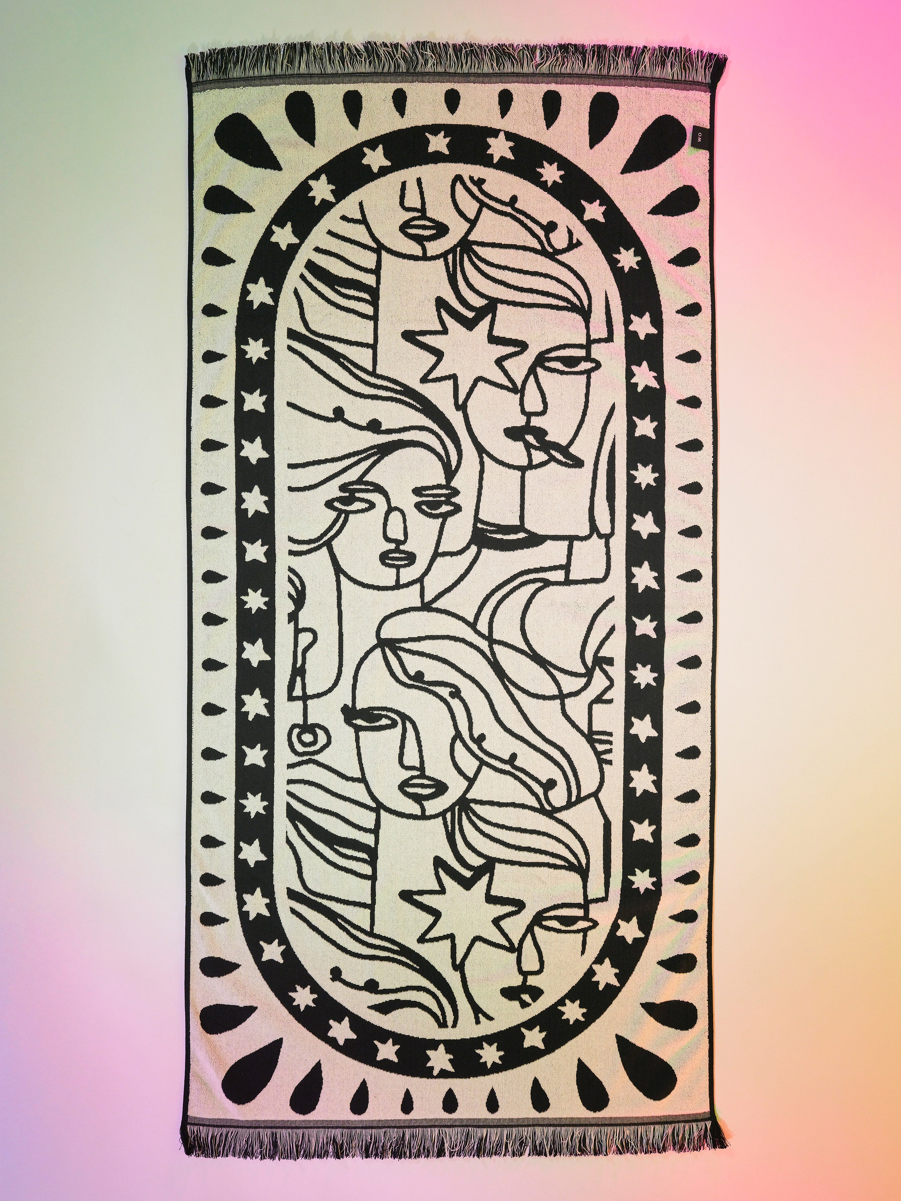 Black Stars In Her Eyes Towel