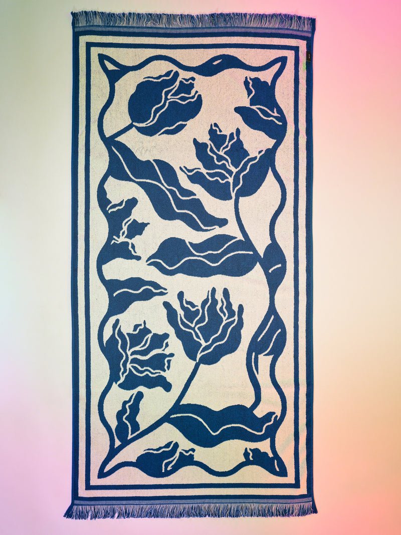 Blue Tulips Towel