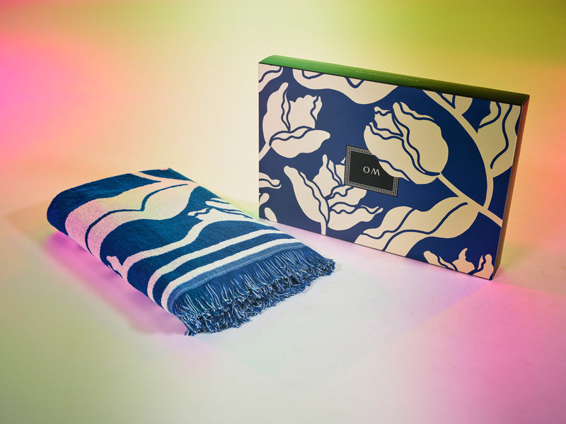 Blue Tulips Towel