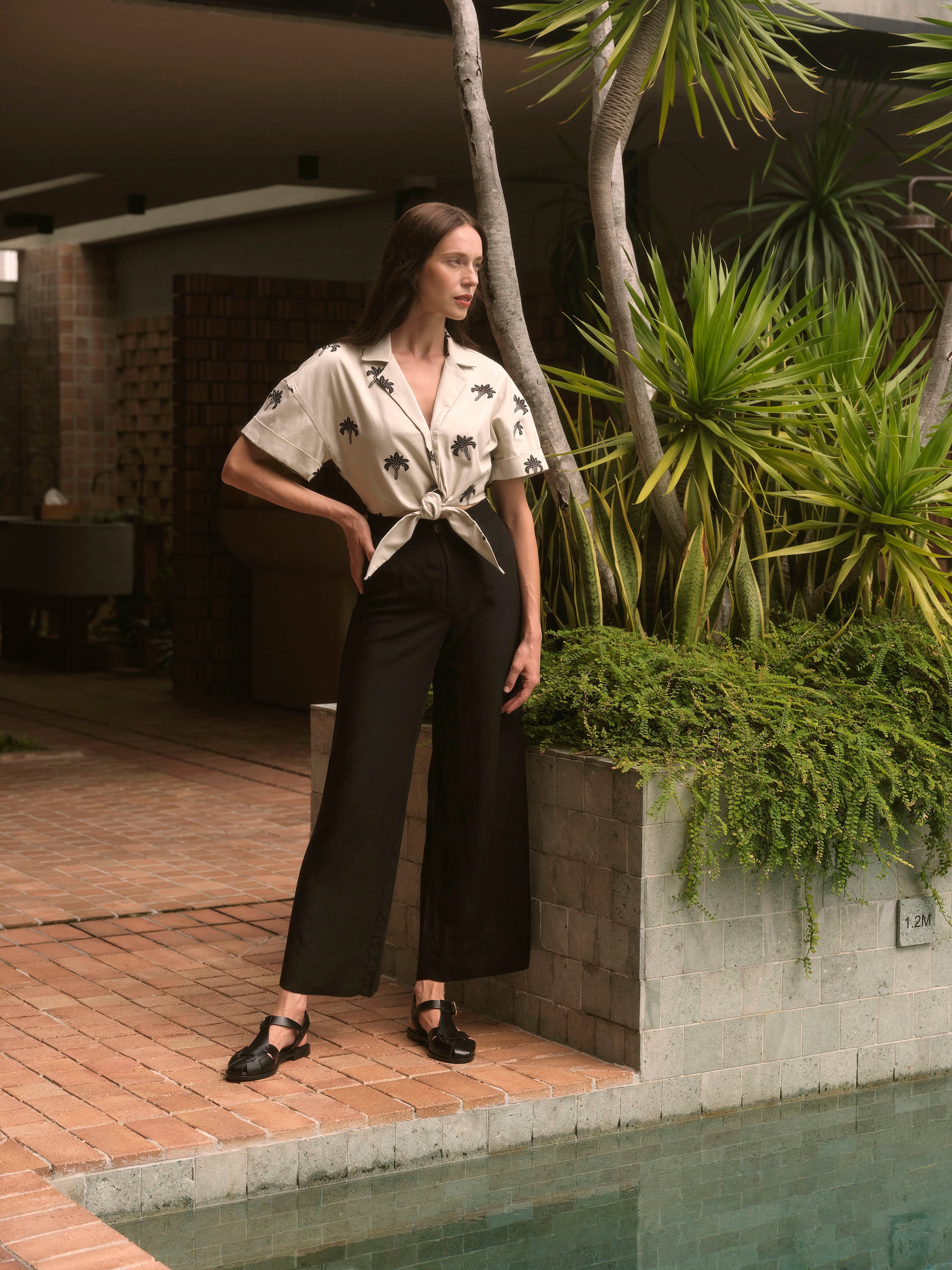 Beige Palm Shirt