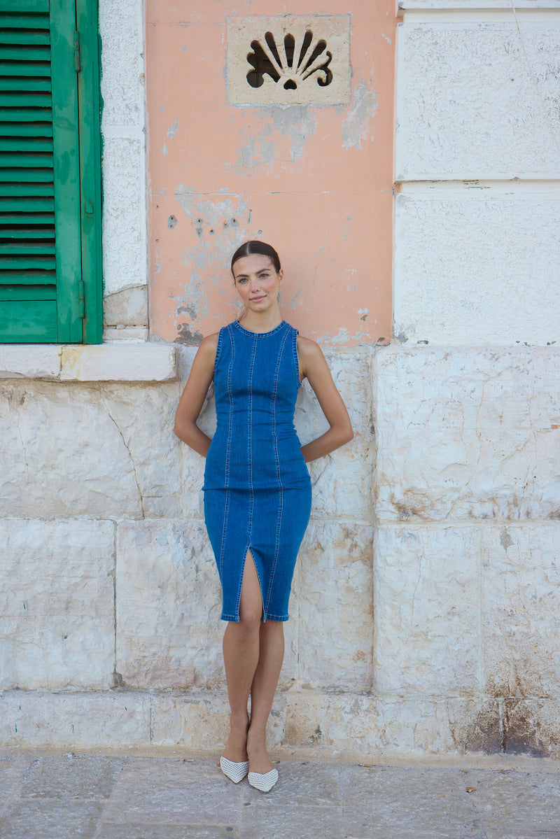 Rome Dark Denim Dress