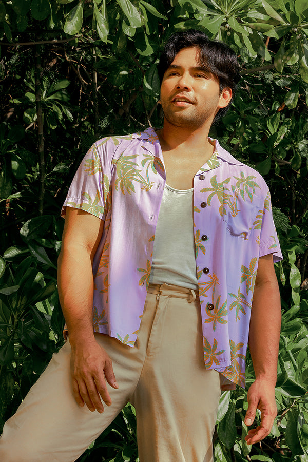 Kelab Kelapa Camp Collar Shirt - Lilac