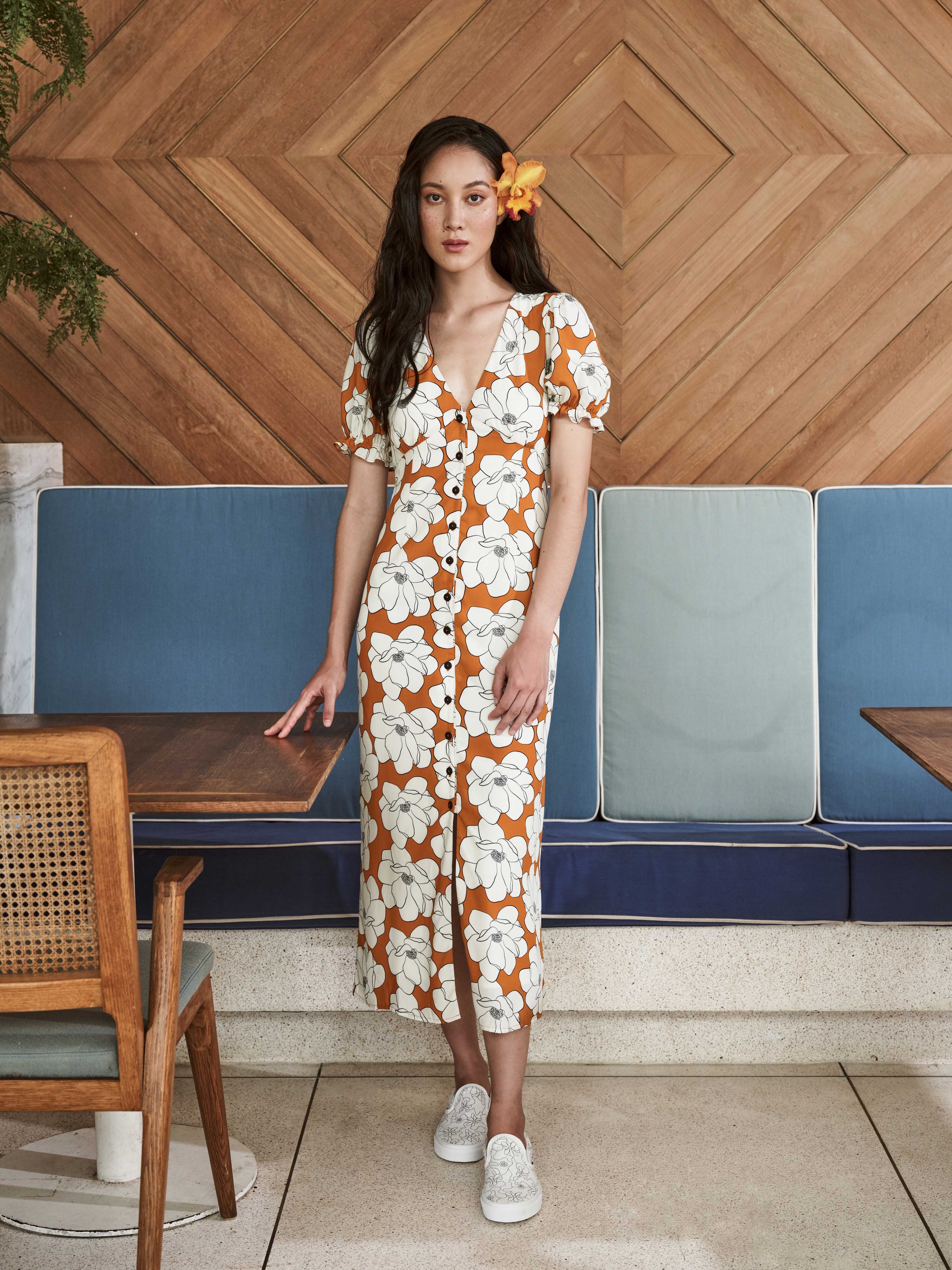Yellow Peony Dress