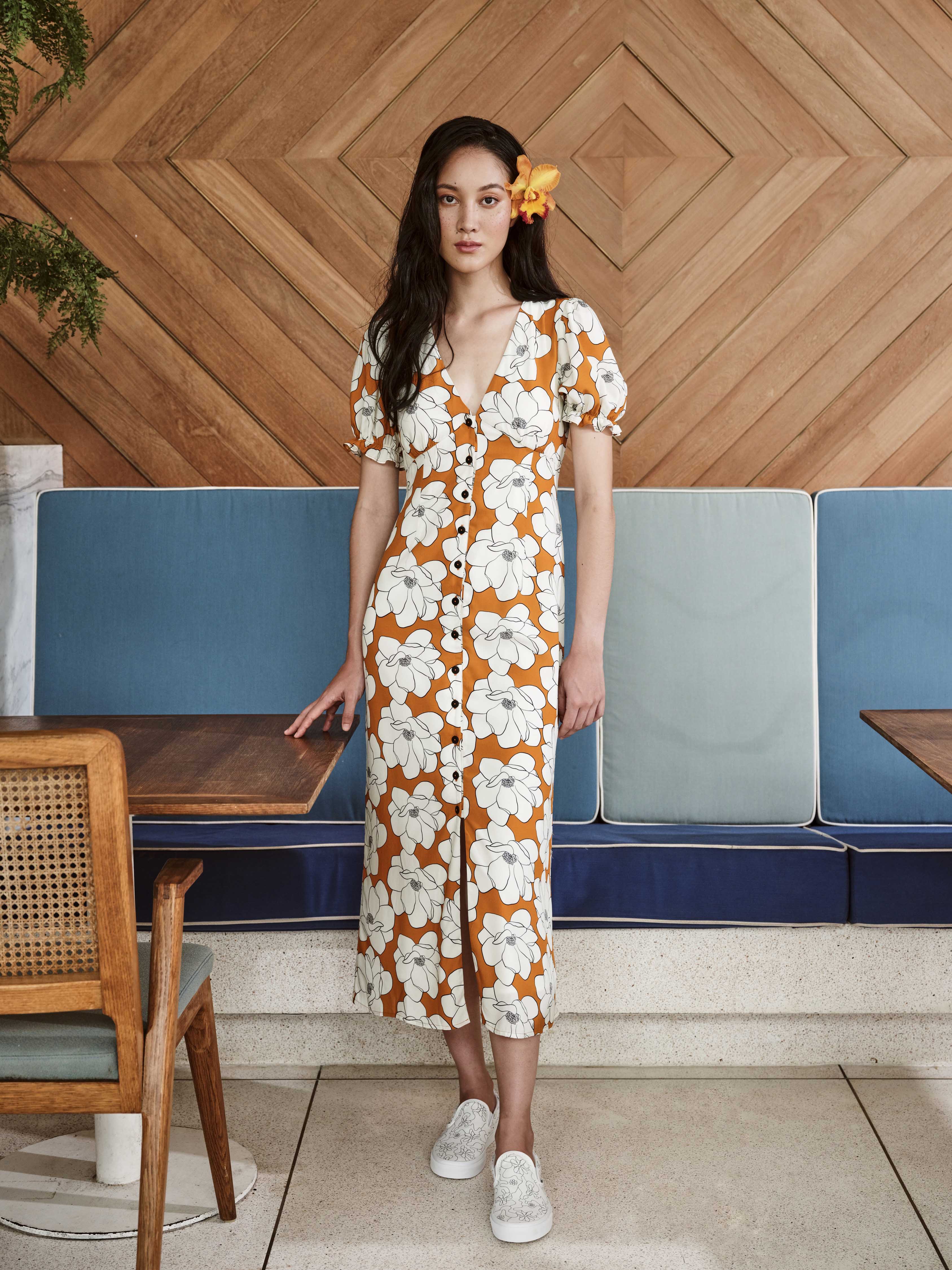 Yellow Peony Dress