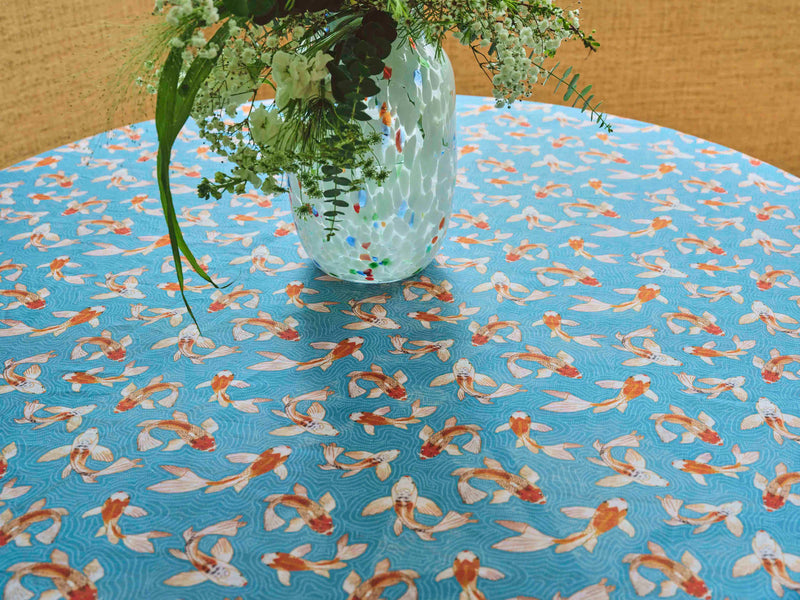 Blue Koi Tablecloth (Square)