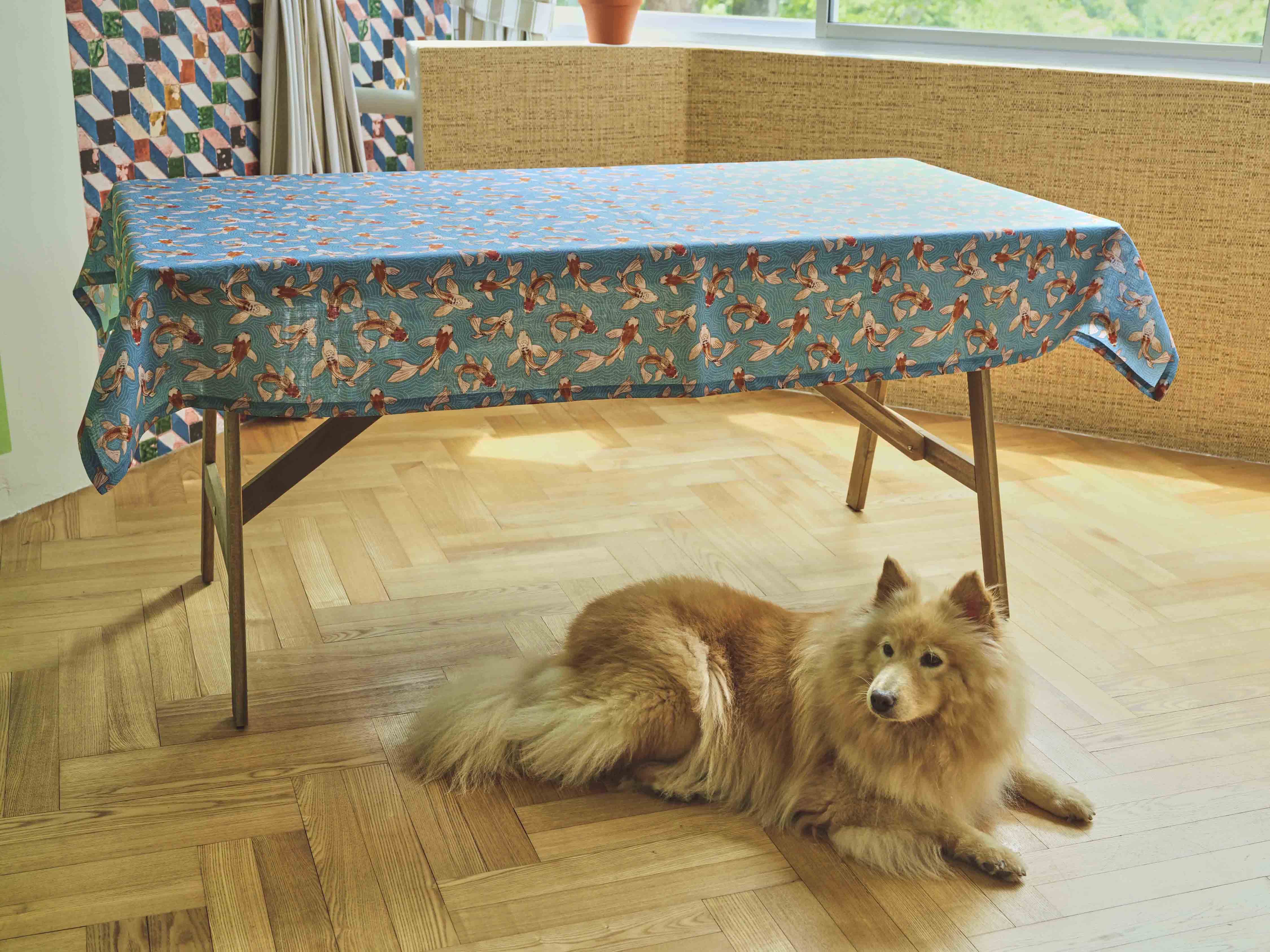 Blue Koi Tablecloth (Rectangle)